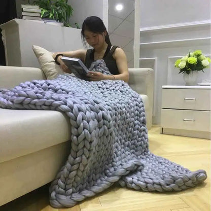 Chunky Knitted Blanket