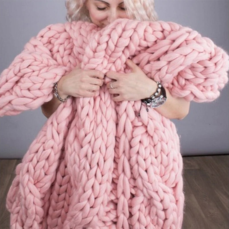 Chunky Knitted Blanket