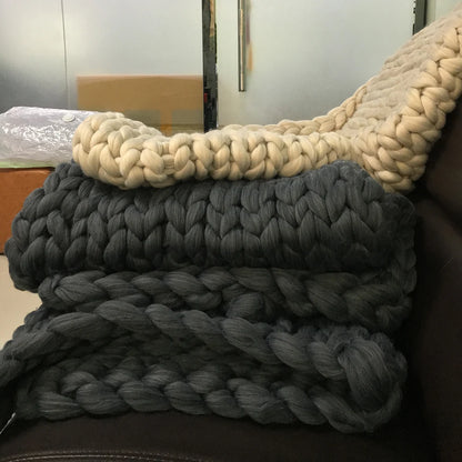 Chunky Knitted Blanket